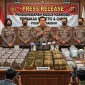 Ilustrasi konferensi pers pengungkapan kasus narkoba.