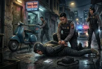 Ilustrasi pihak kepolisian menangkap pelaku kejahatan.