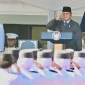 Presiden Prabowo Subianto memimpin Upacara Pelantikan Pamong Praja Muda (PPM) Angkatan XXXIII Institut Pemerintahan Dalam Negeri (IPDN) Tahun 2026. (Dok. Setpres)