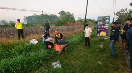 Polsek Rejotangan Evakuasi Mr. X Tewas Tertabrak KA Brawijaya di Buntaran. (Dok. Polres Tulungagung)