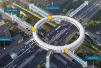 Desain pedestrian deck Dukuh Atas. (Dok. Pemprov DKI)