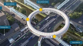 Desain pedestrian deck Dukuh Atas. (Dok. Pemprov DKI)