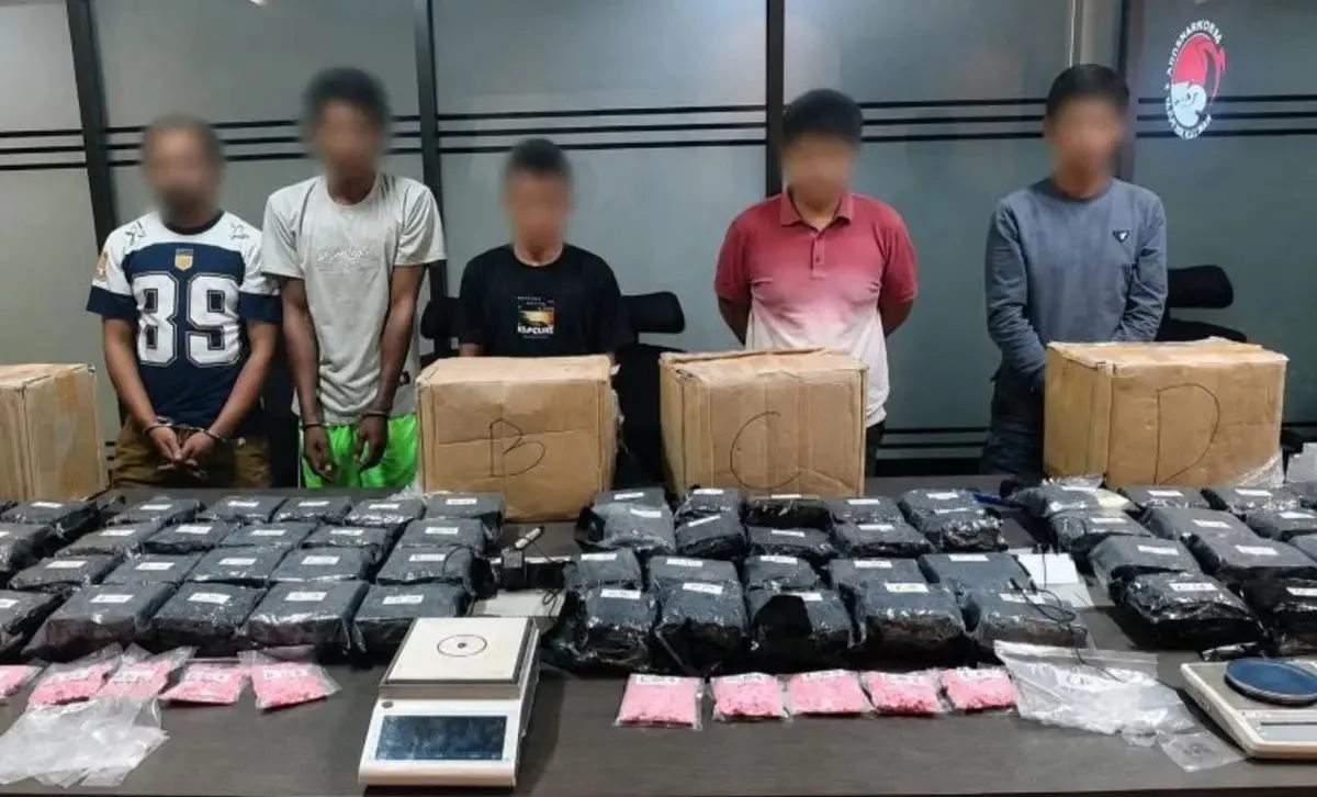 Bareskrim Polri Ringkus Enam Tersangka Kurir Narkoba Lintas Provinsi. (Dok. Humas Polri)